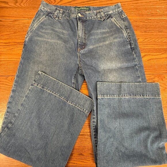 Vintage, Green Label Lauren Jeans Co., wide leg jeans, Size 12 - Picture 1 of 7